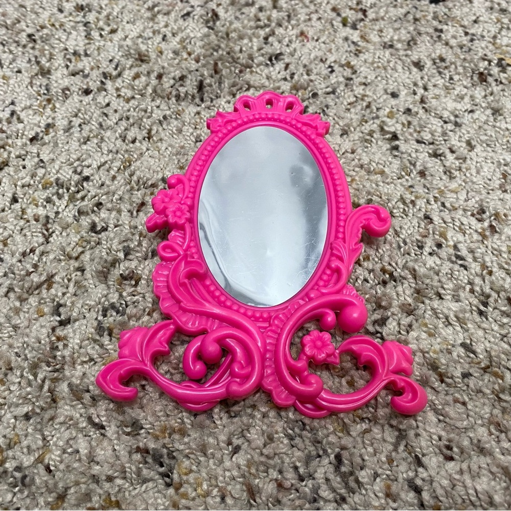 Barbie doll parlor toy chair vintage 1999 pink Mattel girls toys mirror - Picture 8 of 10